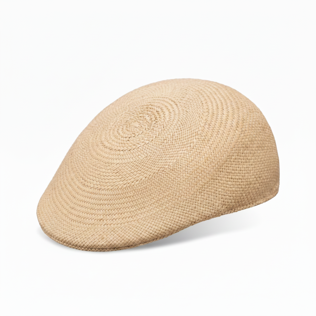 Beige flat cap for golf style